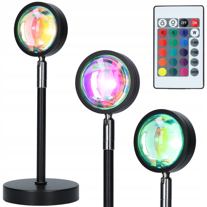 LAMPA ZACHÓD SŁOŃCA Lampka Sunset Lamp Projektor Wschód - Imitujaca Słońce