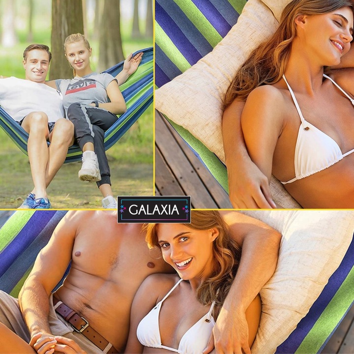 HAMAK OGRODOWY DWUOSOBOWY XXL 2 Osobowy Turystyczny Z DRĄŻKIEM DUŻY