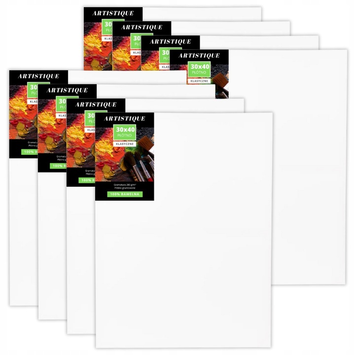 8 szt PODOBRAZIA PŁÓTNO DO MALOWANIA 30x40 cm PODOBRAZIE MALARSKIE +GRATIS