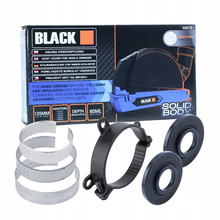OSŁONA PRZECIWPYŁOWA do SZLIFIERKI KĄTOWEJ ODSYSAJĄCA TARCZY 125mm