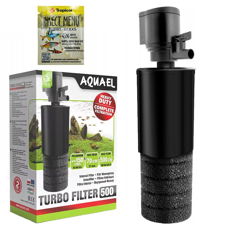 AQUAEL TURBO FILTER 500 filtr wewnętrzny do 150l