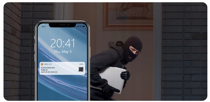 Kamera WiFi 4MPx Zewnętrzna IP IMOU IPC-F42P Bullet 2C Slot SD Mikrofon