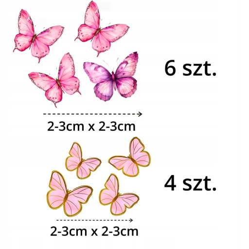 WYDRUK CUKROWY masa OPŁATEK NA TORT KOT KOTY KOTKI MOTYLE DLA DZIECI
