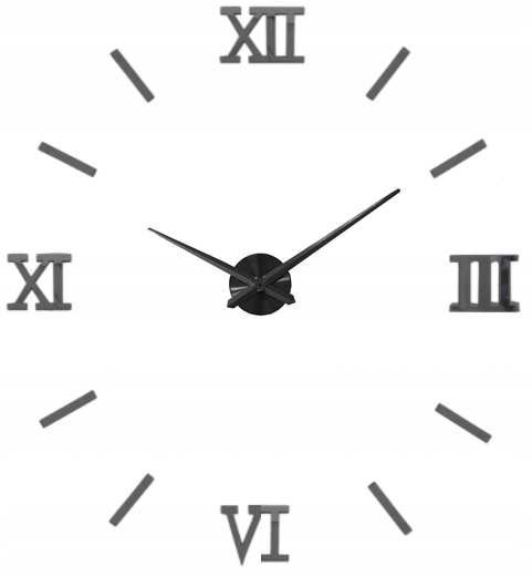 zegar ścienny duży czarny mechanizm zegara na ścianę do salonu kuchni