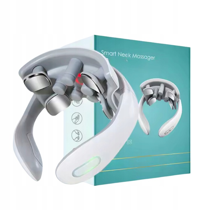 MASAŻER SZYI SZTYWNOŚĆ KARKU BÓL PRĄDY TENS 9 GŁOWIC GRZANIE 5 PROGRAMÓW