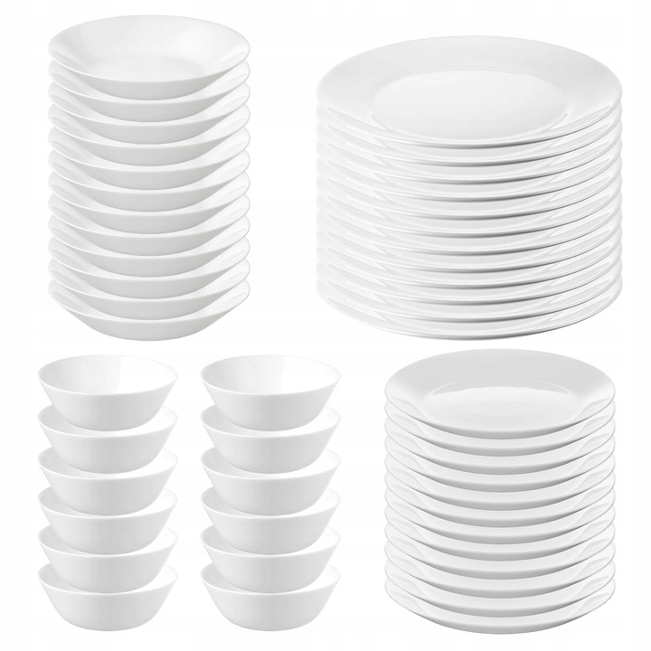 IKEA OFTAST ZESTAW TALERZY I MISEK ZASTAWA 32 SZT.