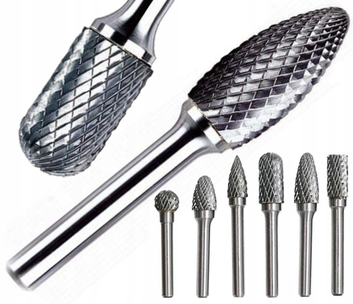 FREZY TRZPIENIOWE DO METALU DREWNA RZEŹBIENIA WĘGLIK WOLFRAMU PILNIKI