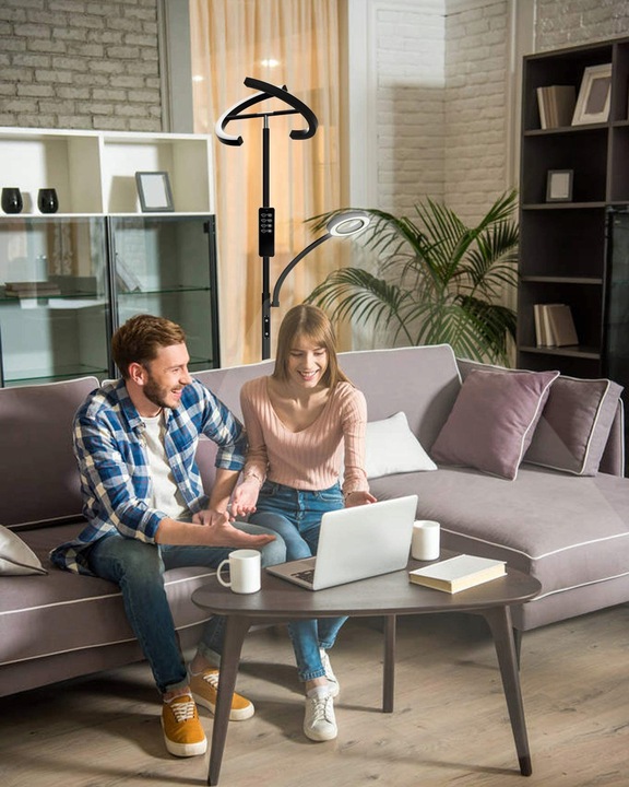 LED Lampa Stojąca Podłogowa Do Salonu 20W+7WPółokrągły kształt 175CM