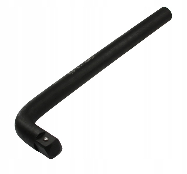 Pokrętło klucz fajkowy do kół typ L 1'' cal 500mm CZARNE KUTE MOCNE ORG.BJC