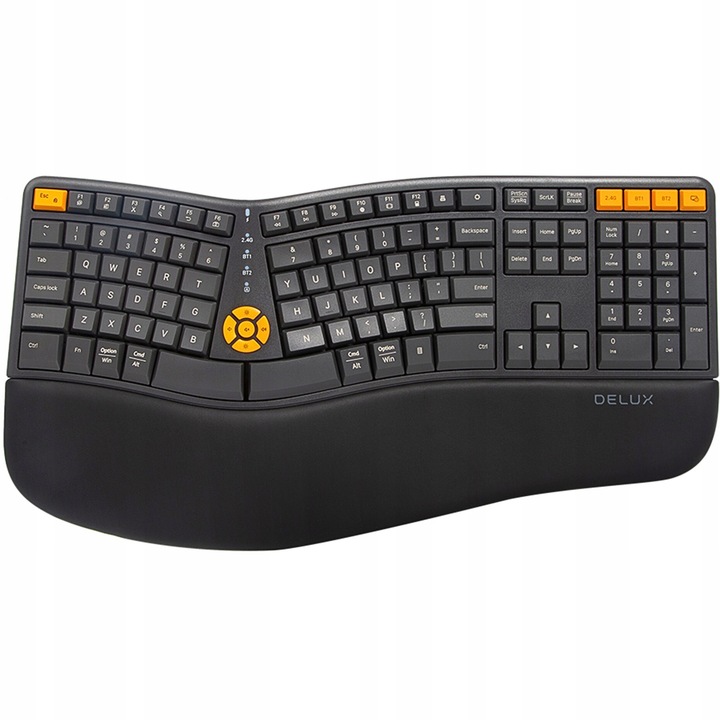Bezprzewodowa Klawiatura Ergonomiczna Delux Gm905db Bluetooth 5.0 2.4g