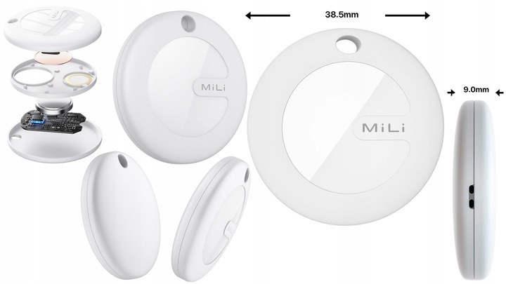 MiLi MiTag Lokalizator GPS BT do iOS APPLE + Etui Brelok do plecaka