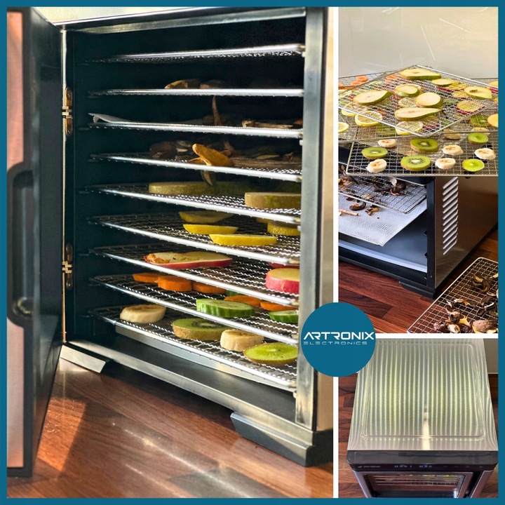 SUSZARKA SPOŻYWCZA DO GRZYBÓW OWOCÓW WARZYW ZIÓŁ TIMER LCD STALOWA 9