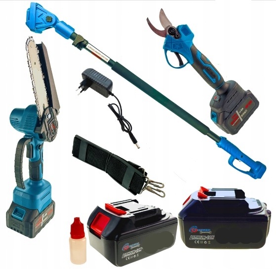 ZESTAW PIŁA AKUMULATOROWA 8" SEKATOR NA WYSIĘGNIKU TELESKOPOWYM 4M 2X