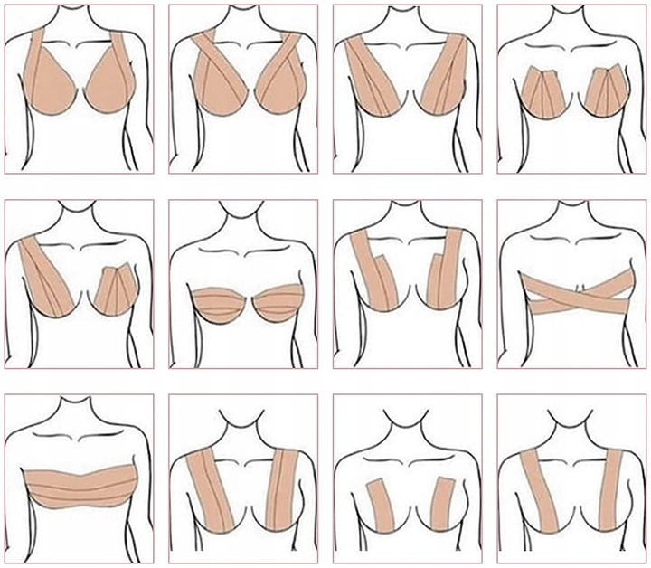TAŚMA DO BIUSTU NA PIERSI MODELUJĄCA UNOSZĄCA DEKOLT PUSH UP 50 MM 500CM