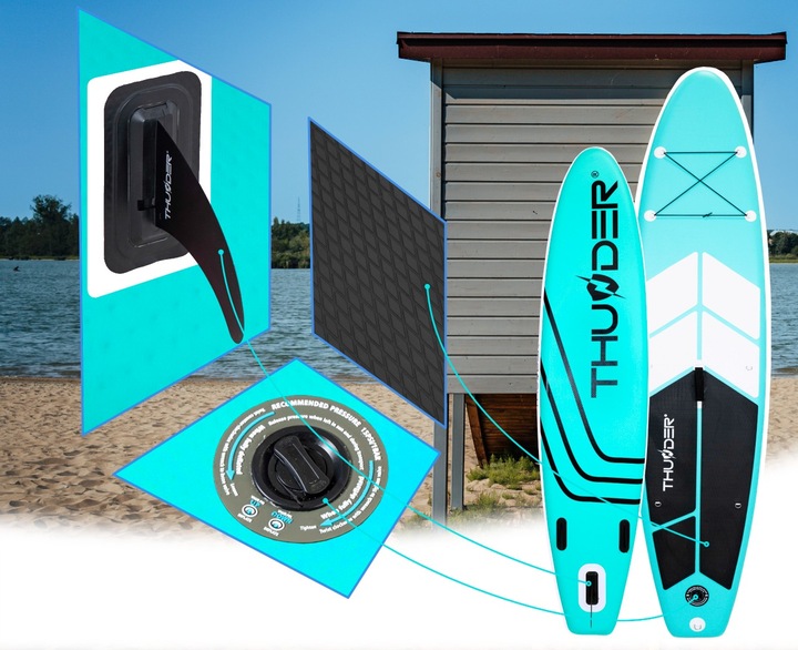 Deska do pływania SUP 320CM pompowana ZESTAW siedzisko z WIOSŁEM + PLECAK