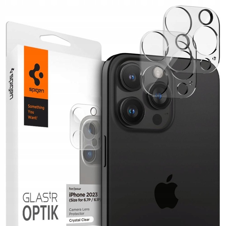 2x Osłona Aparatu Spigen iPhone 14 Pro / Pro Max / 15 Pro / Pro Max