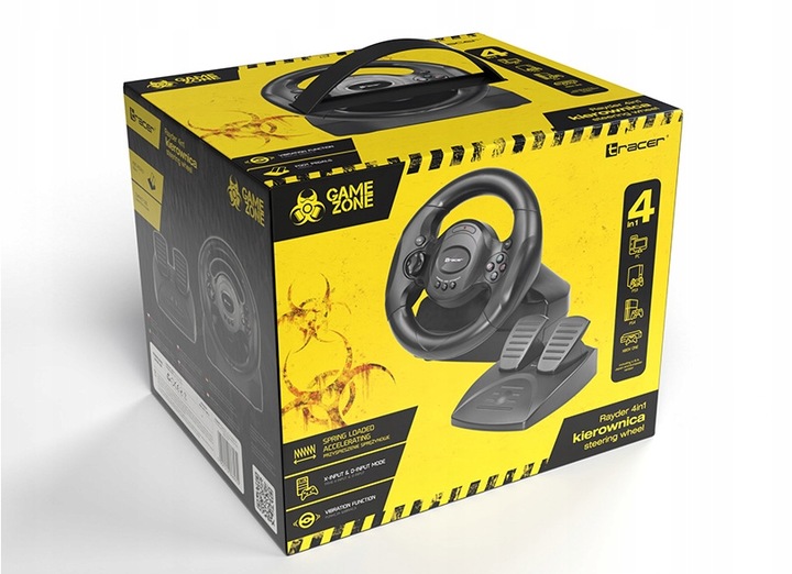 2 x Kierownica do gier z pedałami 4w1 PS4 PC PS3 XBOX ONE BIEGI DO KOMPUTER