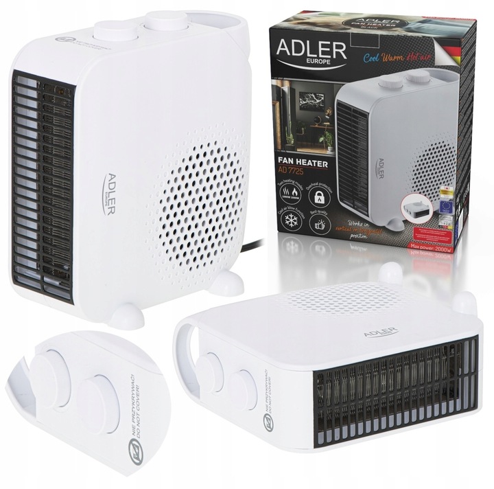 Termowentylator grzejnik elektryczny 2000W funkcja wentylatora