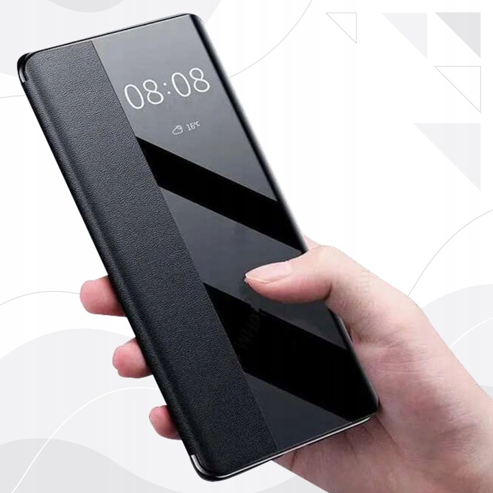 Etui do Samsung Galaxy S24 Ultra, SMART VIEW Case + SZKŁO 9D NA CAŁY EKRAN