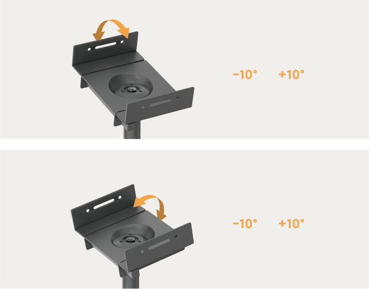 Uchwyty ścienne do głośników 2szt. Zaciskowe Regulowane Obrotowe