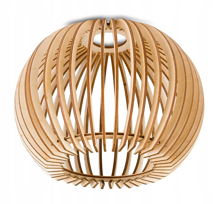 Klosz DREWNIANY do lamp na E27 LOFT KULA 40 drewno