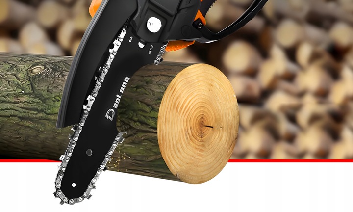 Piła Łańcuchowa Akumulatorowa 6" Do Gałęzi Drewna 2x Akumulator