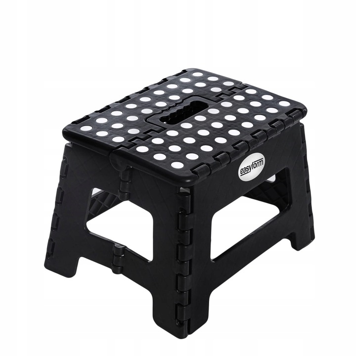 Taboret składany stołek podnóżek antypoślizgowy czarny Easyform 22cm