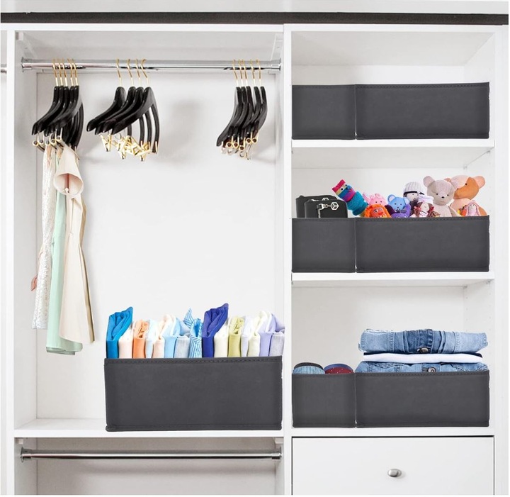 ORGANIZER NA BIELIZNĘ SKARPETKI DO SZUFLADY SZAFY ZESTAW POJEMNIK 6