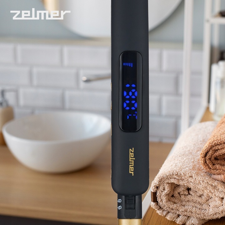 PROSTOWNICA CERAMICZNA DO WŁOSÓW ZELMER REG TEMP 2W1 PROSTOWANIE +