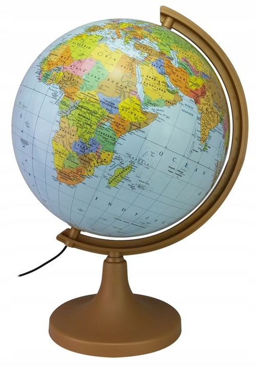 Globus 320mm PODŚWIETLANY 2w1 +strefy + APLIKACJA , na prezent , polit-fiz