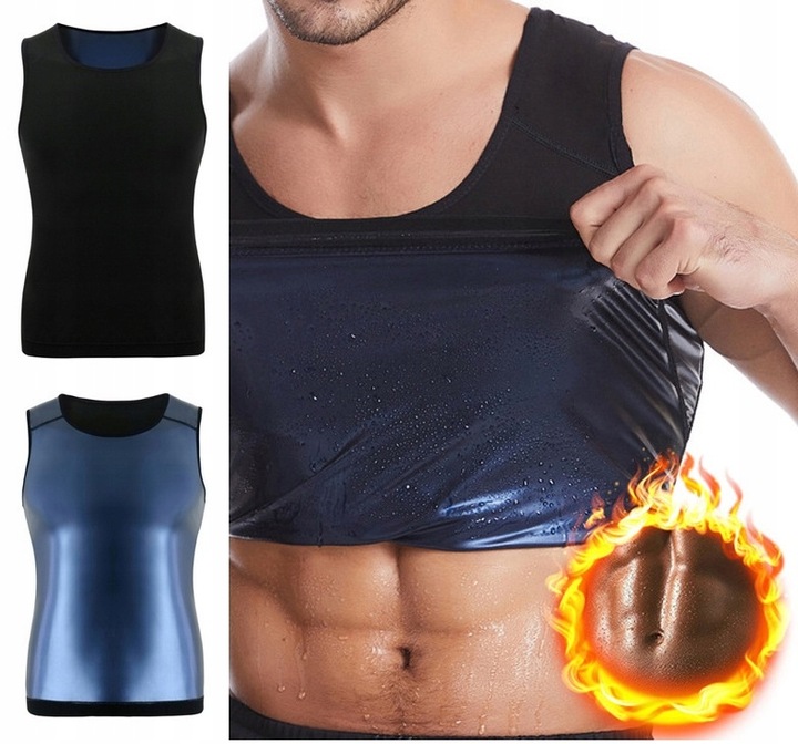 KOSZULKA MĘSKA TRENINGOWA SAUNA ODCHUDZAJĄCA L/XL