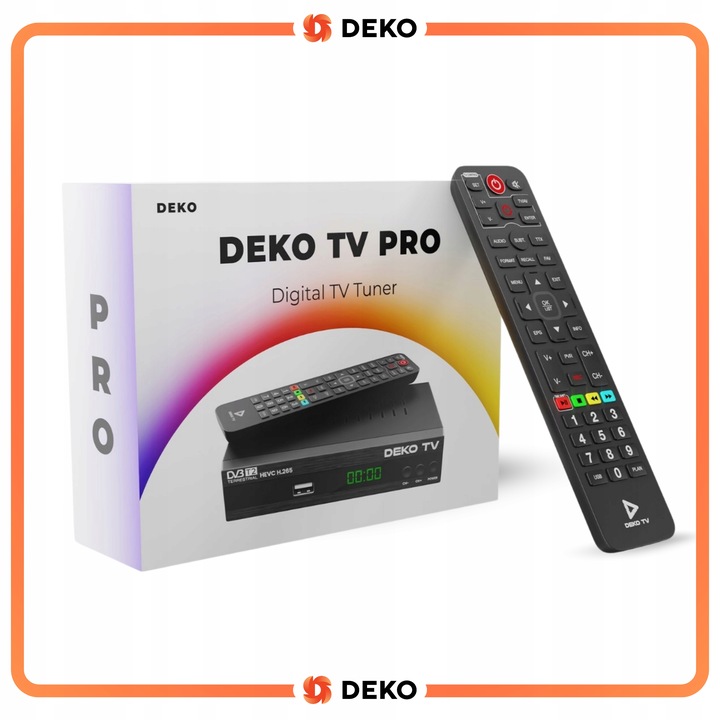 Tuner Dekoder DVBT2 DekoTV PRO Do TV Naziemnej DVBT 2 DVB T2 + Antena
