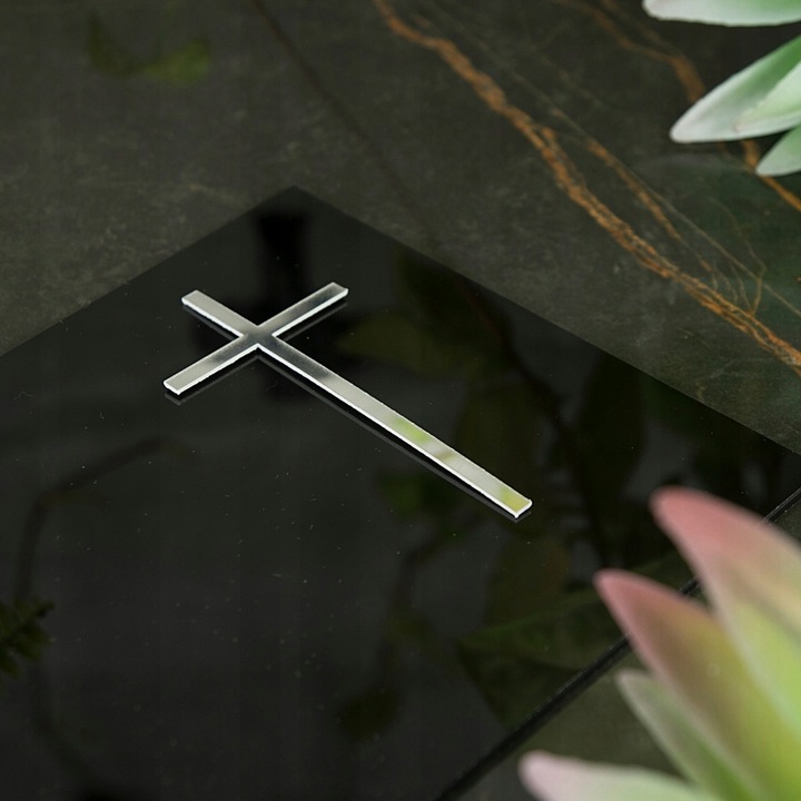 Tacka PODSTAWKA POD ZNICZ Świeczki na GRÓB ZNICZE 60X15 SZKŁO AKRYLOWE