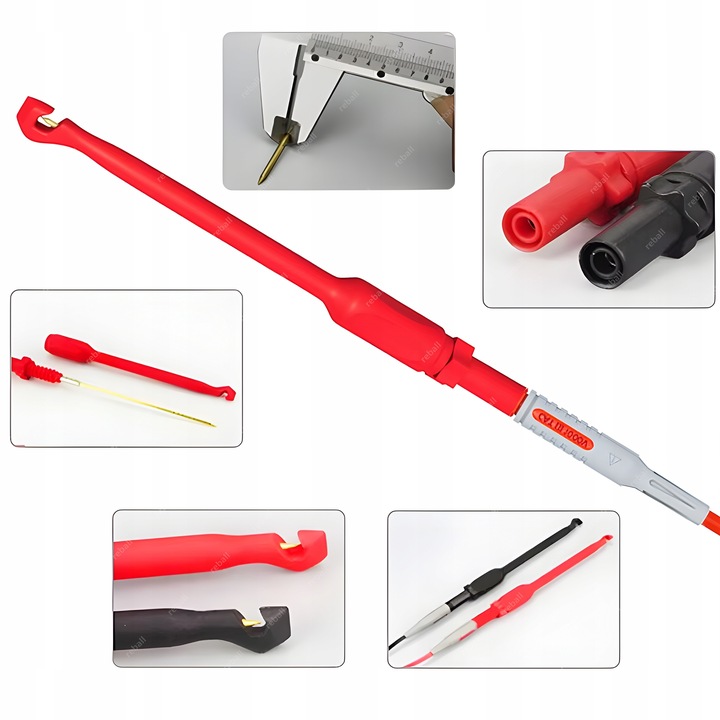 PRZEWODY POMIAROWE KABLE DO MIERNIKA SONDY DŁUGIE IGŁY CLEQEE P1033B