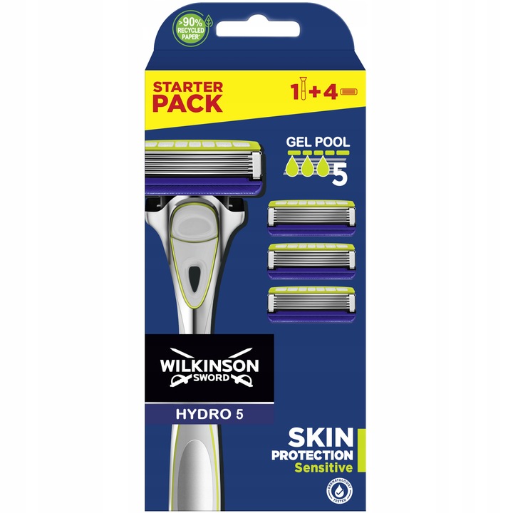 Zestaw do Golenia WILKINSON Hydro 5 Skin Sensitive 4x Wkłady + Rączka
