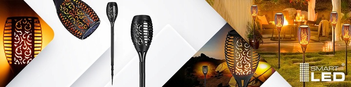 Lampy Solarne Ogrodowe LED Pochodnia Płomień Latarnia Lampki Do Ogrodu