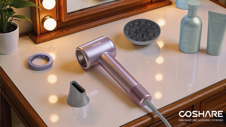 Mocna Suszarka do Włosów COSHARE EssenceRing SuperFlow1 PRO Jonizacja