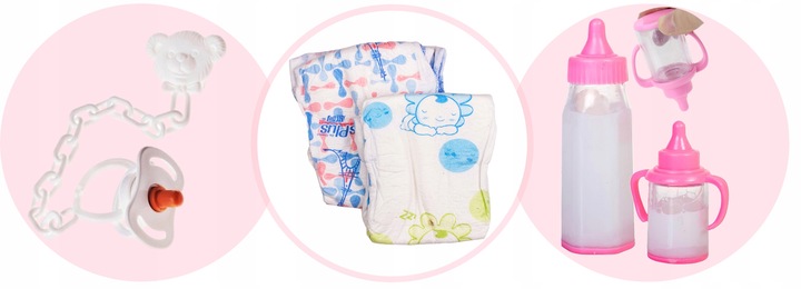 Lalka bobas interaktywna SMOCZEK PAMPERSY BUTELKI