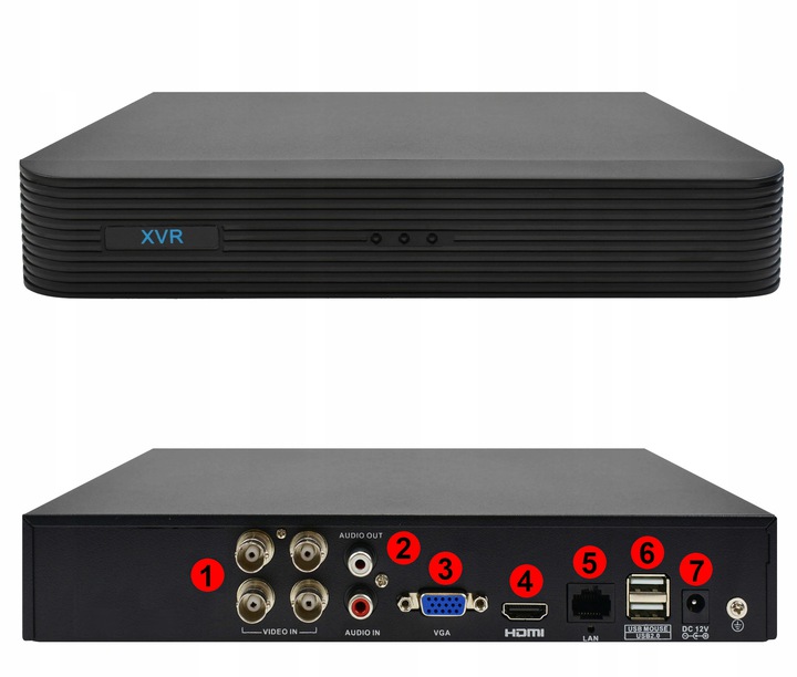 REJESTRATOR ANALOGOWY DO MONITORINGU 4 KANAŁY 5MPx DVS PODGLĄD ZDALNY