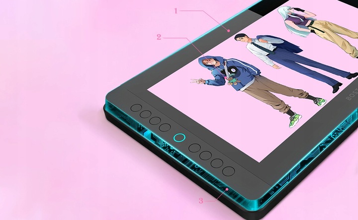 PROFESJONALNY Tablet graficzny BOSTO DOTYK buttons