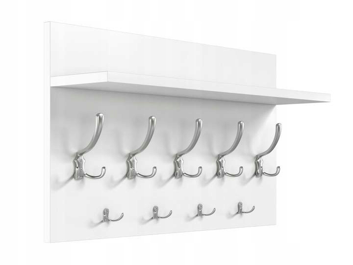 WIESZAK NA UBRANIA - PÓŁKA DO HOLU, NA KURTKI -9 UCHWYTÓW - 9 KOLORÓW