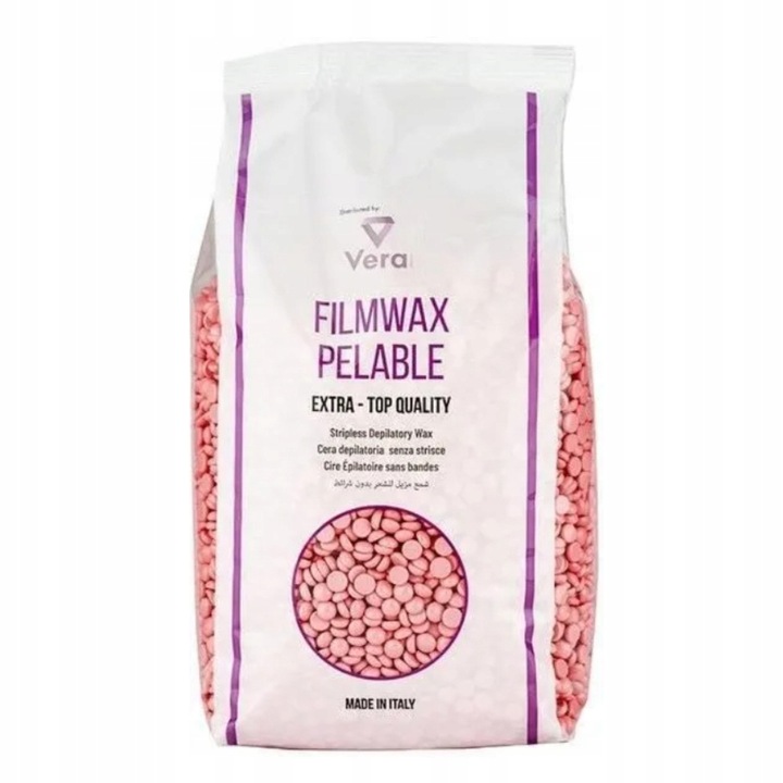 Twardy Wosk Do Depilacji Bezpaskowy Różowy Dropsy Duże Opakowanie 1kg