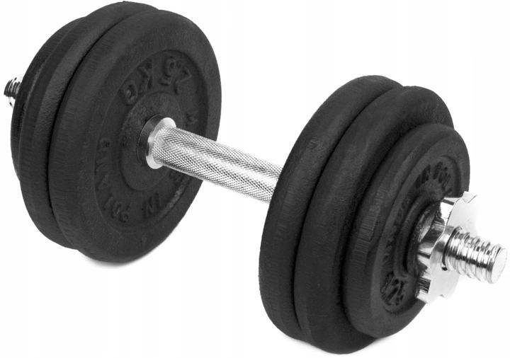 HANTLA ŻELIWNA 1x15kg hantel 15kg gryf obciążenie