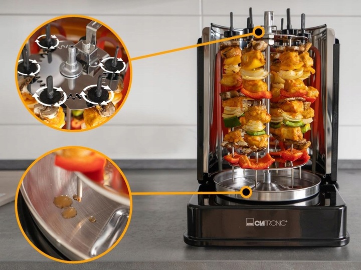 Grill do Kurczaka OPIEKACZ DO KEBABA Pionowy Obrotowy SZASZŁYKI ROŻEN