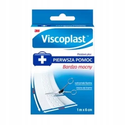 VISCOPLAST Plaster opatrunkowy PRESTOVIS PLUS 1M x 8cm do cięcia x 10 SZT
