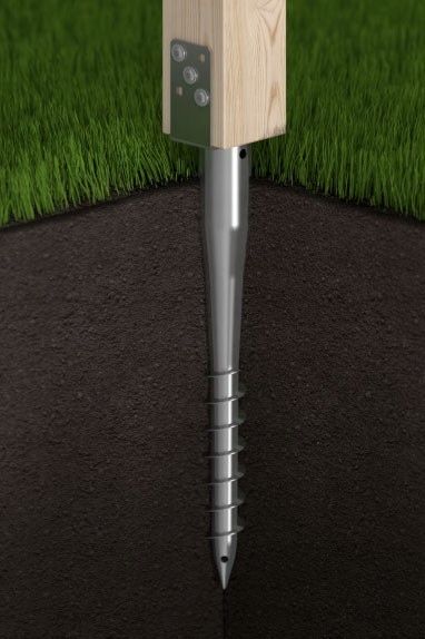 Podstawa słupa - wkręcana do ziemi - PWU 70x685x1,8