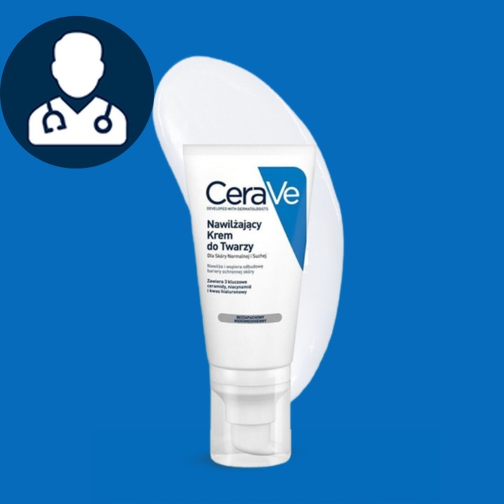 CeraVe Krem Nawilżający do Twarzy, Skóra Normalna i Sucha 52ml x2