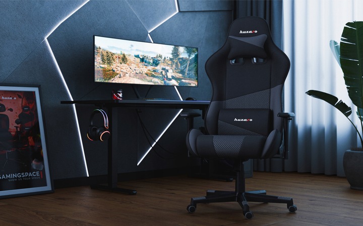Fotel Gamingowy Obrotowy Gracza HUZARO Force 6.2 Grey Mesh