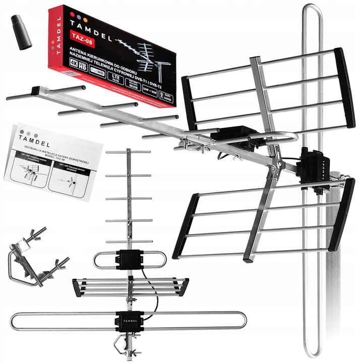 Antena do TV naziemnej DVB-T2 COMBO MUX-8 VHF/UHF zewnętrzna 4K LTE