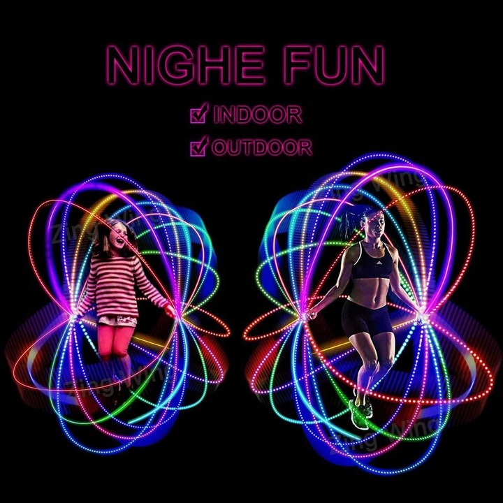 Skakanka LED świecąca z diodami LED 3 tryby 2,5m